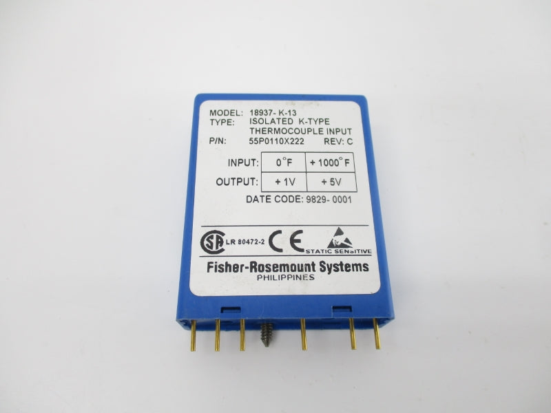 FISHER ROSEMOUMT 55P0110X222 18937-K-13 5V 0-1000'F NSNP
