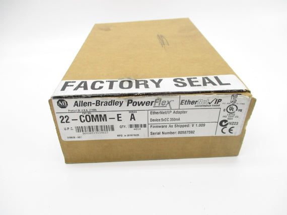 ALLEN BRADLEY 22-C0MM-E SER. A F/W V1.009 5VDC NSMP