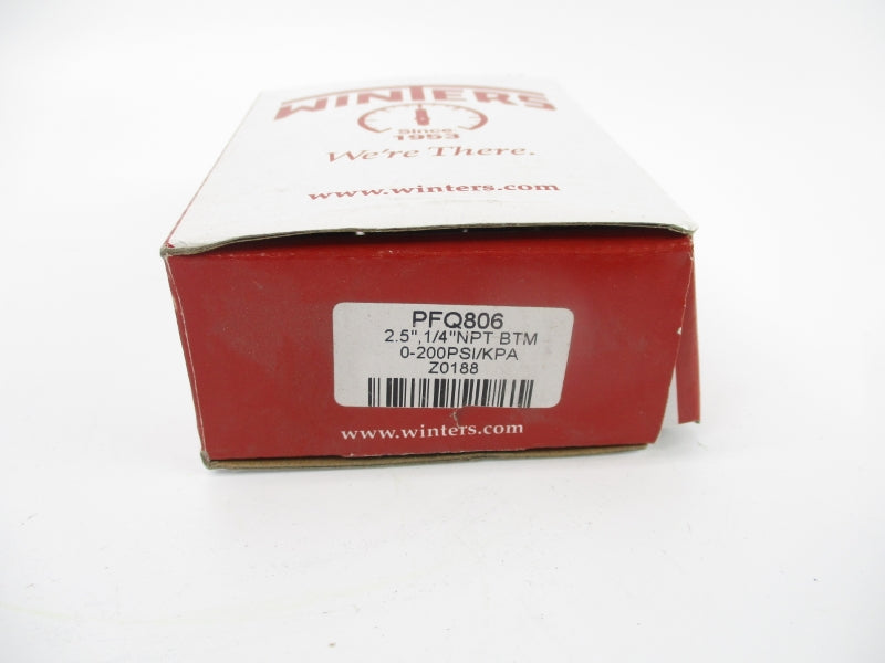 WINTERS PFQ806 0-200PSI 2.5" NSMP