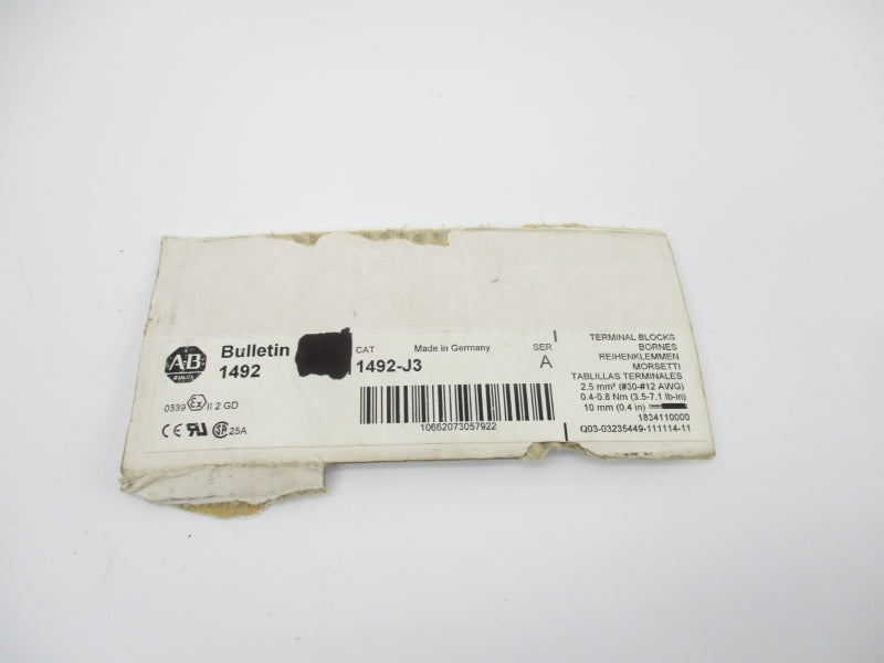 ALLEN BRADLEY 1492-J3 SER. A 600V NSNP