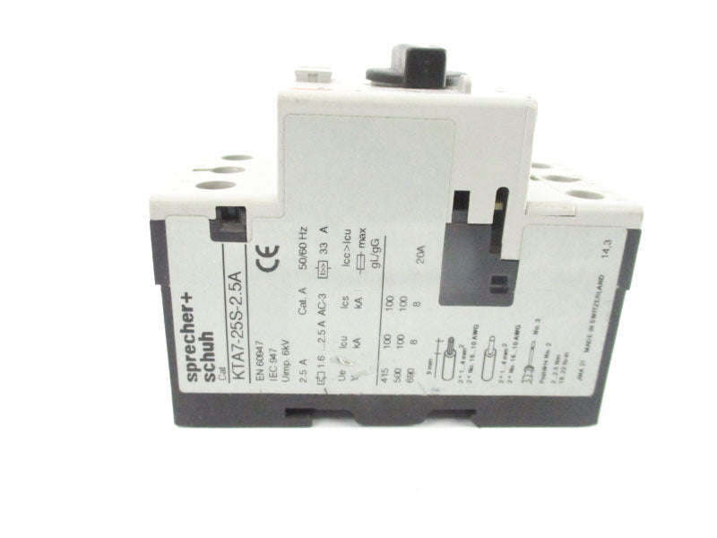 SPRECHER+FUCHS KTA7-25S-2.5A 690V 1.6-2.5A NSNP
