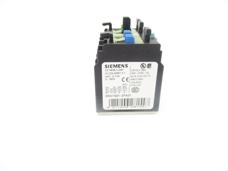 SIEMENS 3RH1921-2FA31 690V 10A NSMP