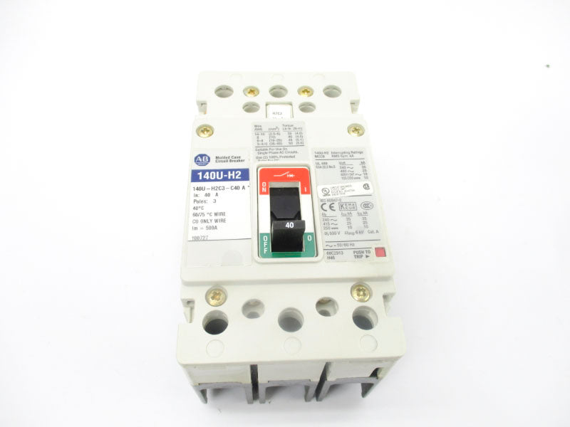 ALLEN BRADLEY 140U-H2C3-C40 SER. A 40A 240/480V (BR/WH) NSMP