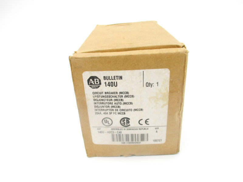 ALLEN BRADLEY 140U-H2C3-C40 SER. A 40A 240/480V (BR/WH) NSMP