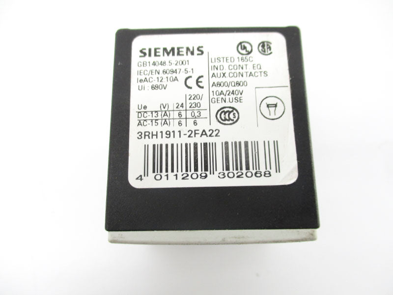 SIEMENS 3RH1911-2FA22 690V 10A UNMP