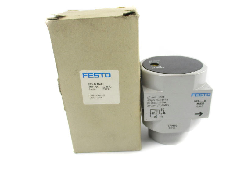 FESTO HEL-D-MAXI 170692 SER. B943 240PSI NSMP