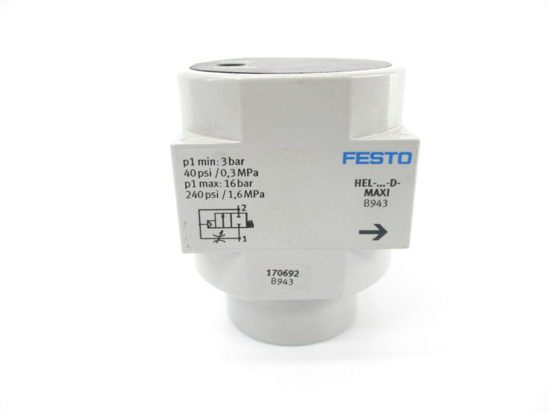 FESTO HEL-D-MAXI 170692 SER. B943 240PSI NSMP