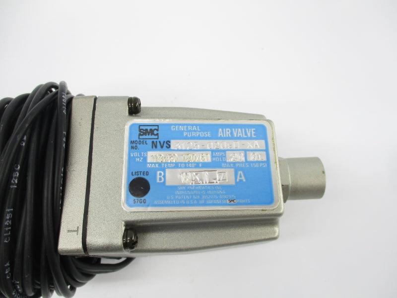 SMC NVS3125-0209D-XA 110-120V .20A 150PSI NSNP