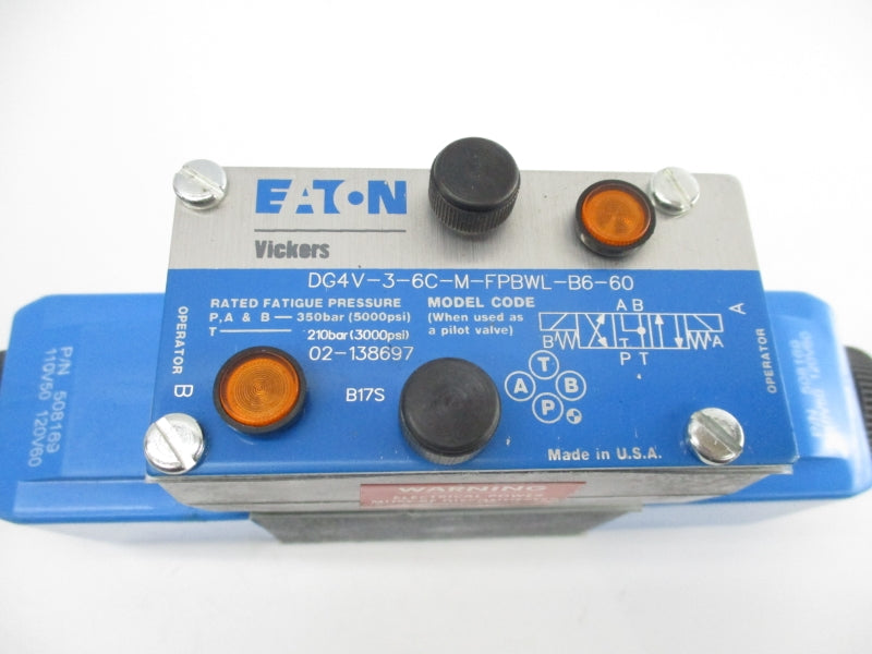 EATON DG4V-3-6C-M-FPBWL-B6-60 02-138697 110-120V 5000PSI NSNP