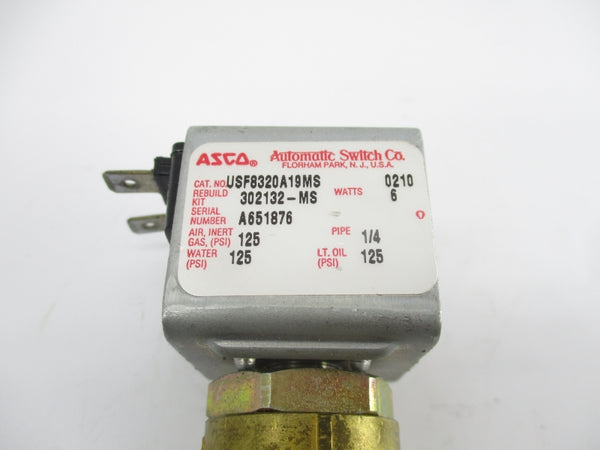 ASCO USF8320A19MS 110-120V 125PSI 1/4" UNMP