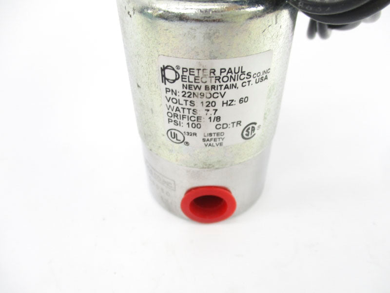 PETER PAUL ELECTRONICS 22N9DCV 120V 100PSI 1/8" NSNP