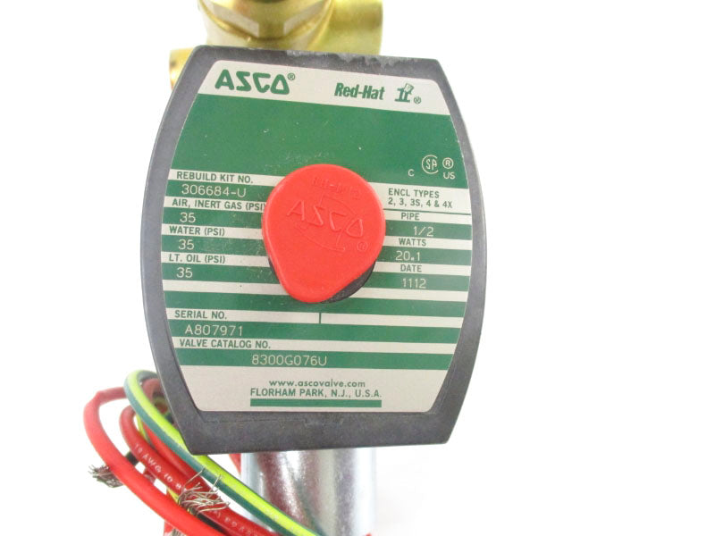 ASCO 8300G076U 120V 35PSI 1/2" NSNP