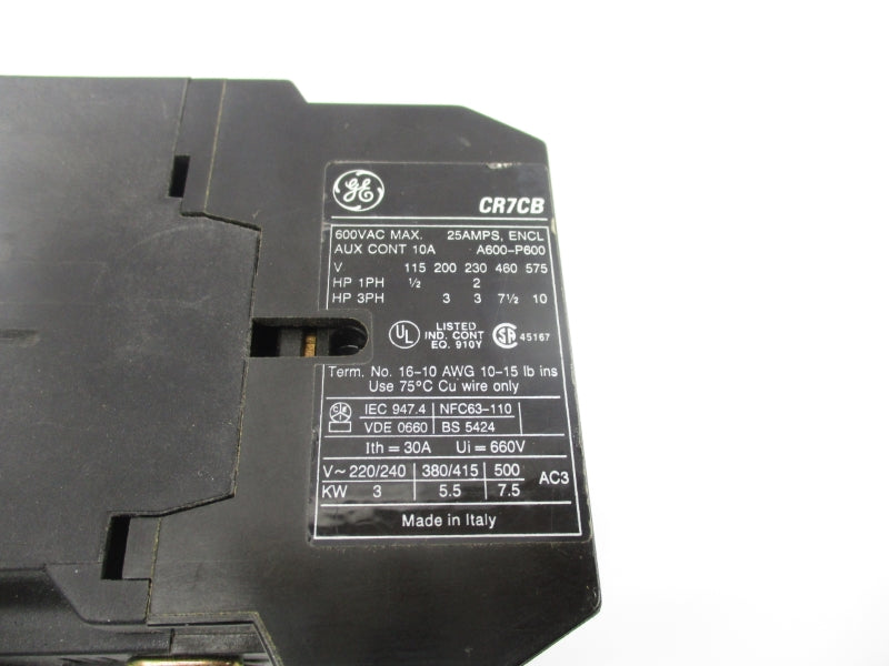 GENERAL ELECTRIC CR7CB-10 110-120V 25A NSNP