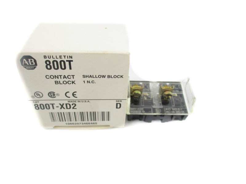 ALLEN BRADLEY 800T-XD2 SER. D 600V (WH) NSMP