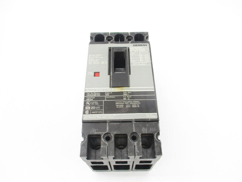 SIEMENS HED43B100 480VAC 100A NSMP
