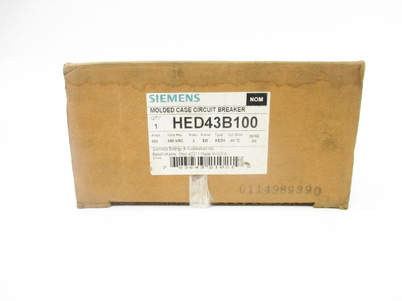 SIEMENS HED43B100 480VAC 100A NSMP