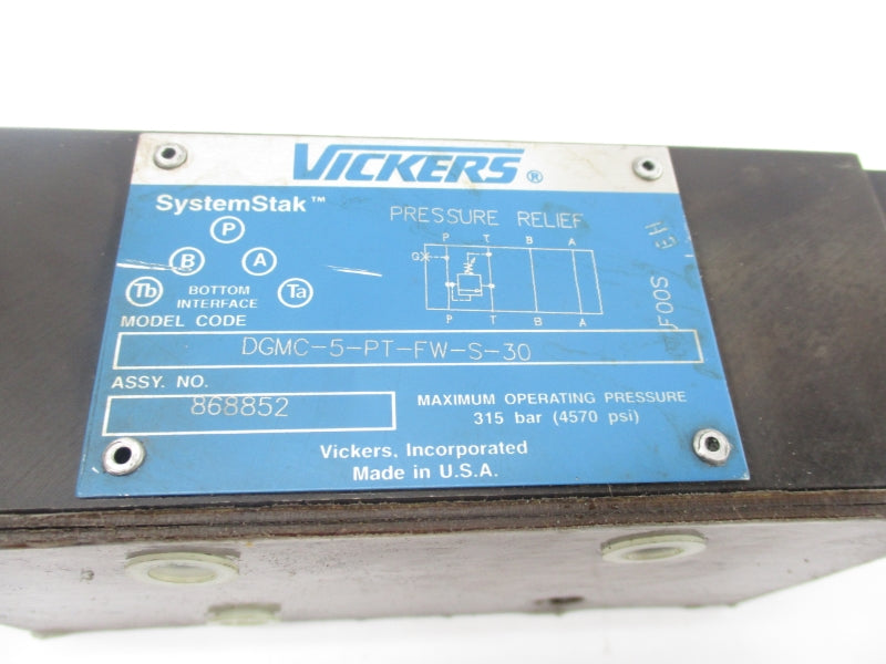 VICKERS DGMC-5-PT-FW-S-30 868852 4570PSI NSNP