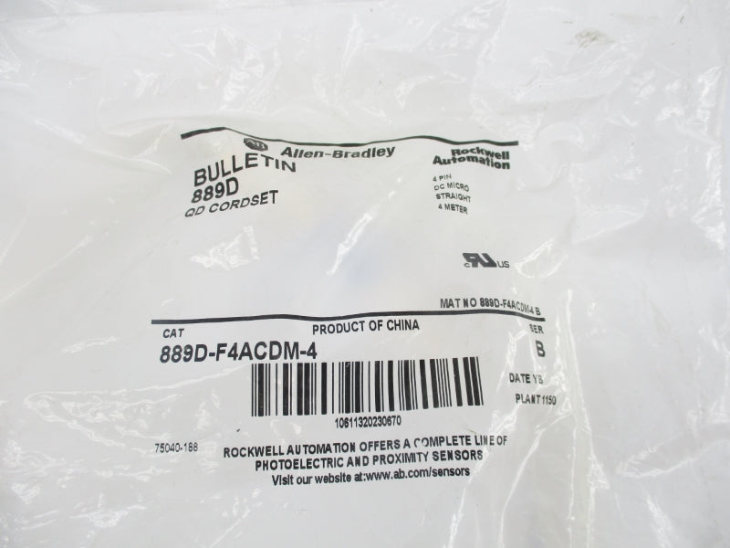 ALLEN BRADLEY 889D-F4ACDM-4 SER. B 4M NSMP