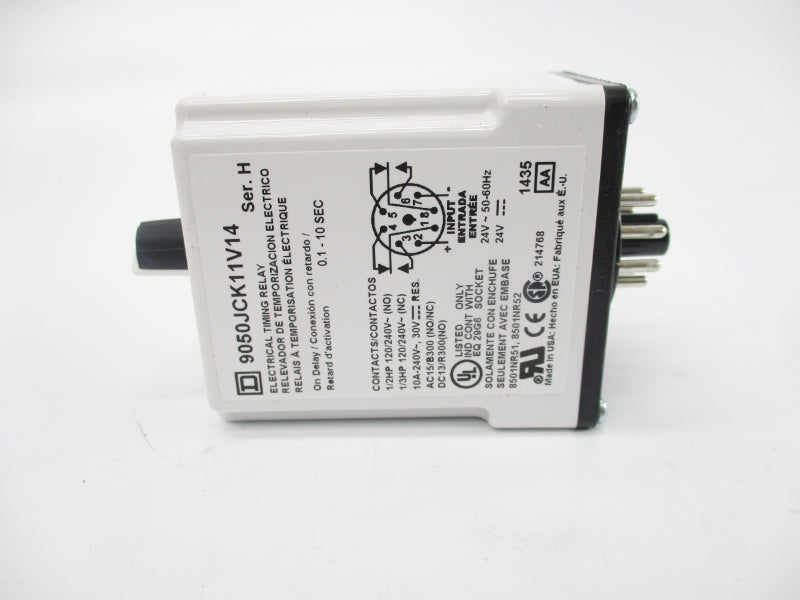 SQUARE D 9050JCK11V14 SER. H 24V 10A 0.1-10S NSMP