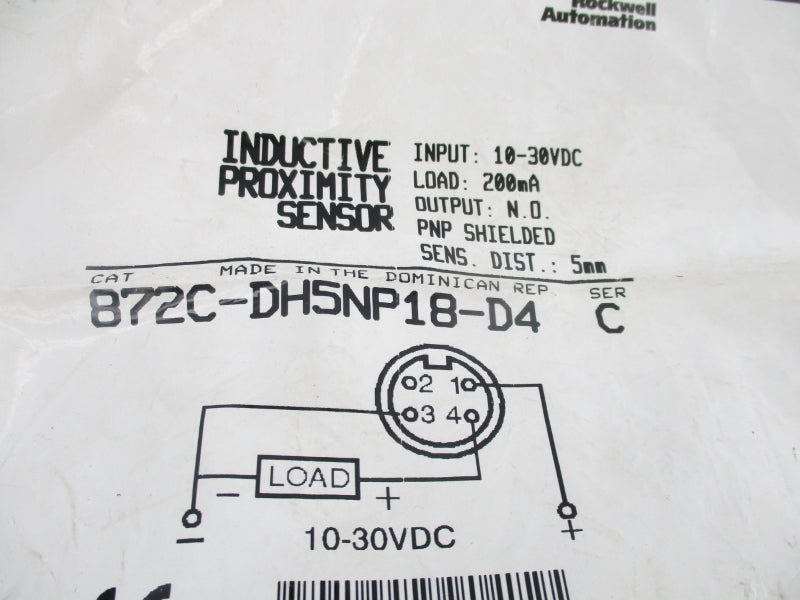 INDUSTRIAL SPARE PART 872C-DH5NP18-D4 SER. C 10-30VDC NSMP