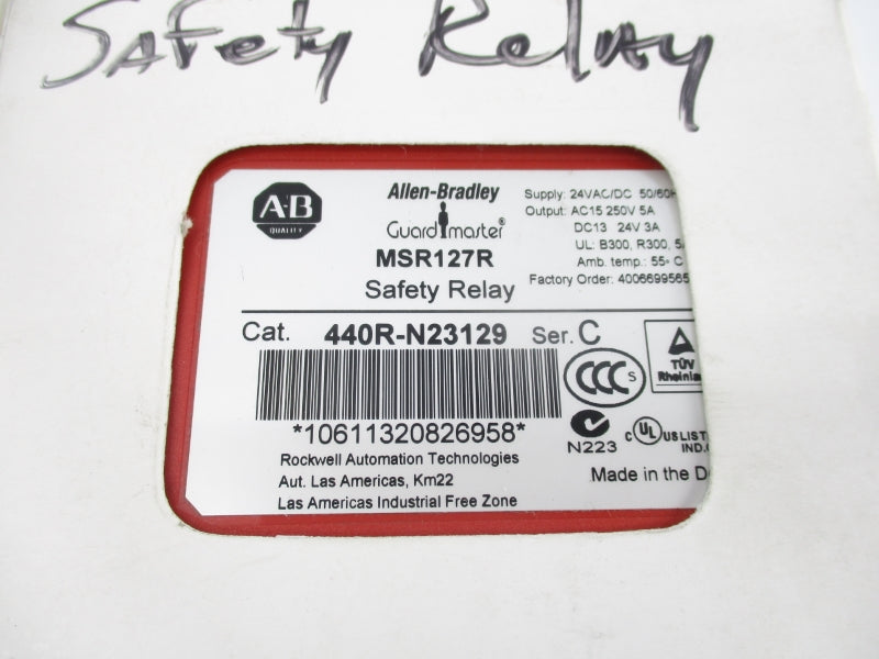 ALLEN BRADLEY 440R-N23129 SER. C 24VAC/DC 3A (WH) NSMP