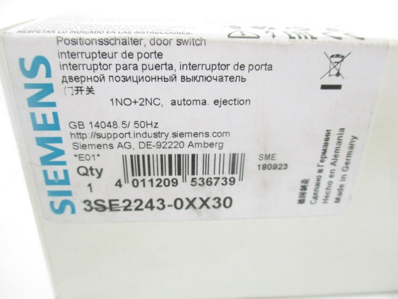 SIEMENS 3SE2243-0XX30 230V 4A (NO KEY) NSMP