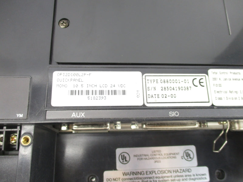 TOTAL CONTROL QPI2D100L2P-F 0880001-01 24VDC 10.5" NSNP