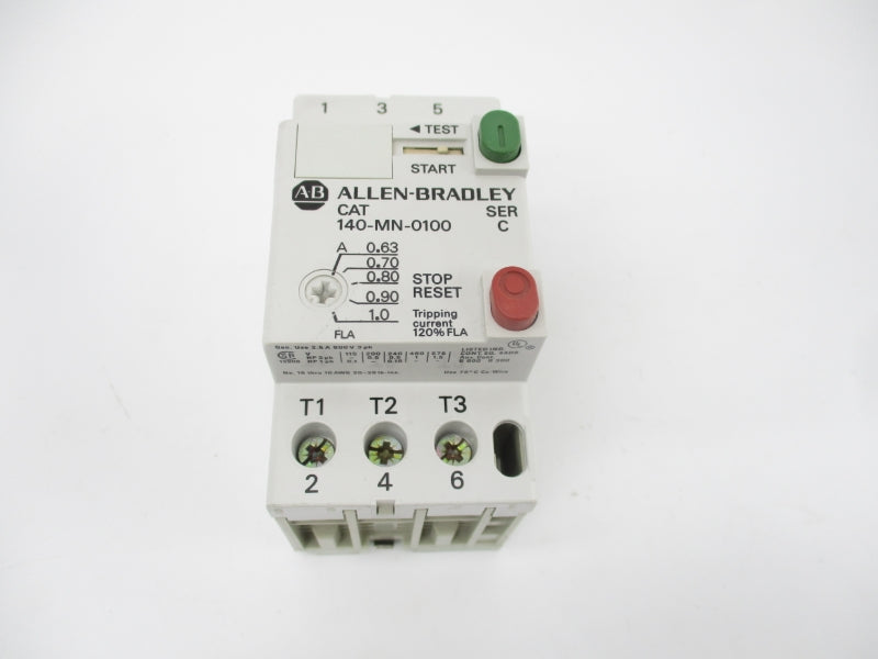 ALLEN BRADLEY 140-MN-0100 SER. C 600V 0.63-1.0A (BR/WH) NSMP