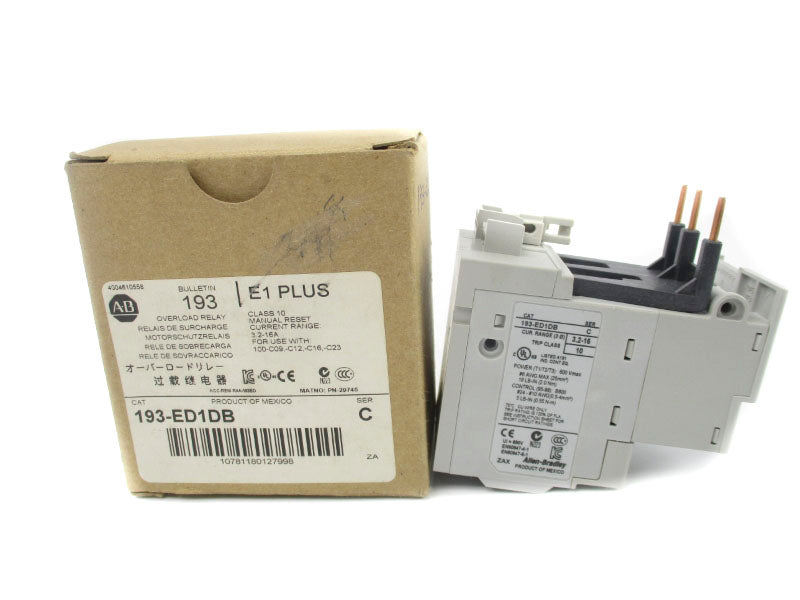 ALLEN BRADLEY 193-ED1DB SER. C 600V 3.2-16A (BR/WH) NSMP