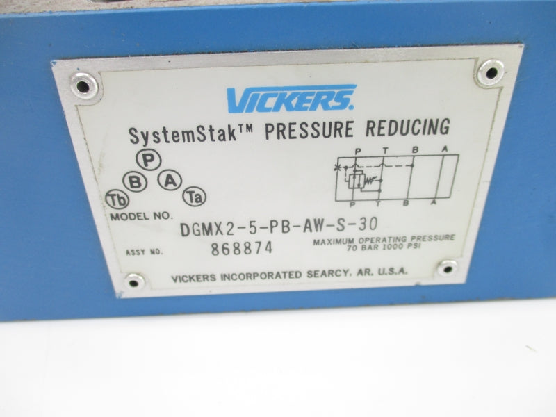 VICKERS DGMX2-5-PB-AW-S-30 868874 1000PSI UNMP