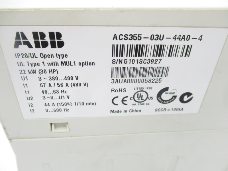 ABB ACS355-03U-44A0-4 380-480V 67A UNMP