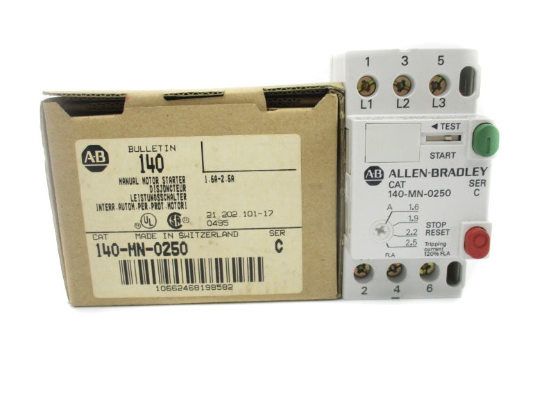 ALLEN BRADLEY 140-MN-0250 SER. C 600V 1.6-2.5A NSMP