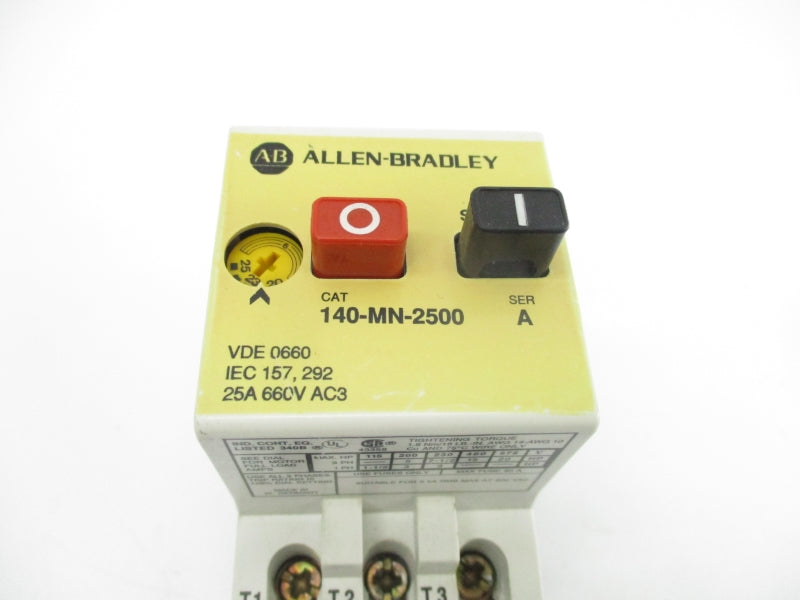 ALLEN BRADLEY 140-MN-2500 SER. A 660V 20.0-25.0A UNMP