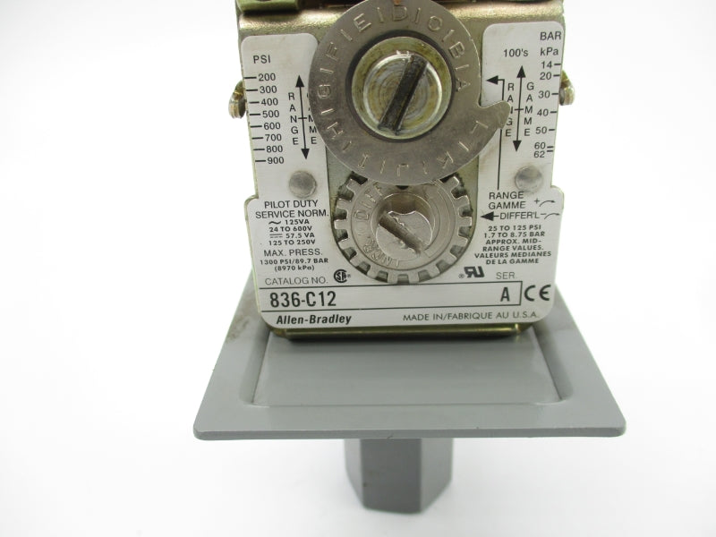 ALLEN BRADLEY 836-C12 SER. A 24-600VAC 1300PSI UNMP