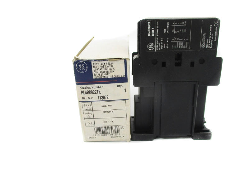 GENERAL ELECTRIC RL4RD022TK 120-125VDC 20A NSMP