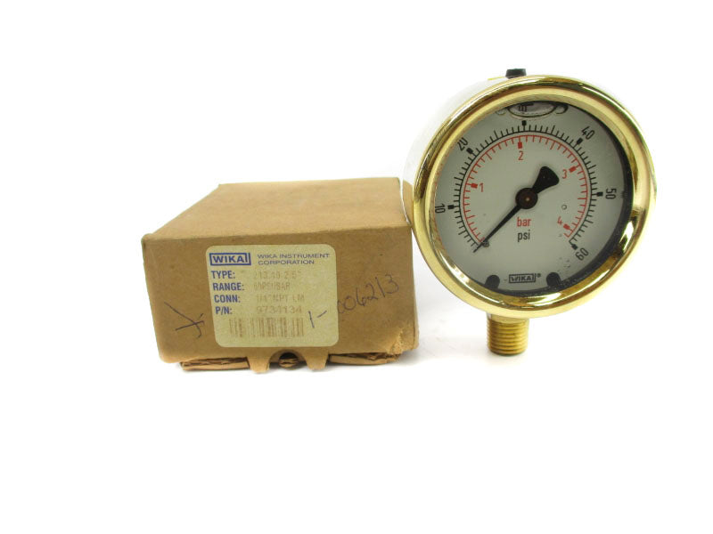 WIKA 213.402.5" 9734134 0-60PSI 1/4" NSMP