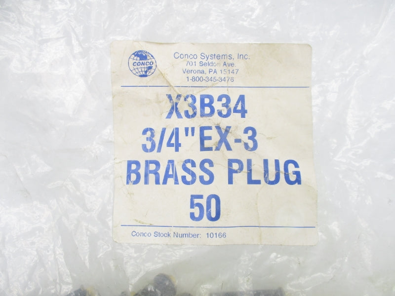 CONCO SYSTEMS X3B34 3/4" (PKG OF 50) NSMP