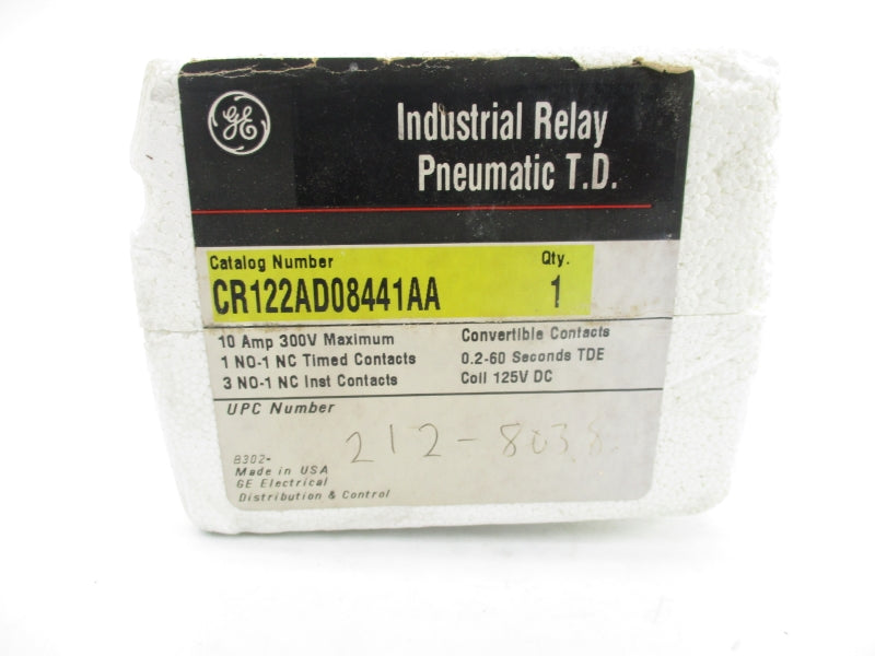 GENERAL ELECTRIC CR122AD08441AA SER. A 125VDC 10A NSMP