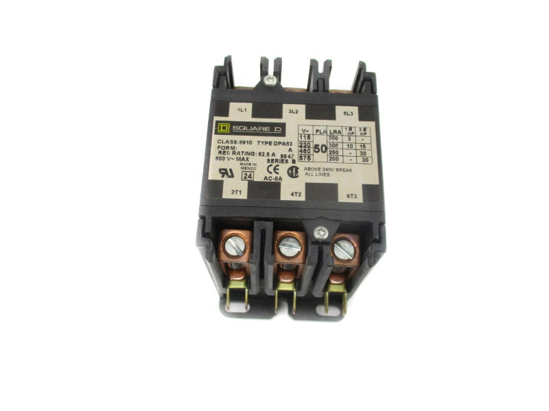 SQUARE D 8910DPA53 SER. B 110-120V 62.5A UNMP