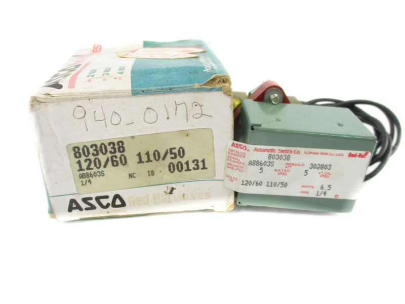 ASCO 803038 110-120V 5PSI 1/4" NSMP
