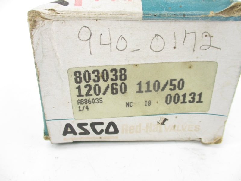 ASCO 803038 110-120V 5PSI 1/4" NSMP