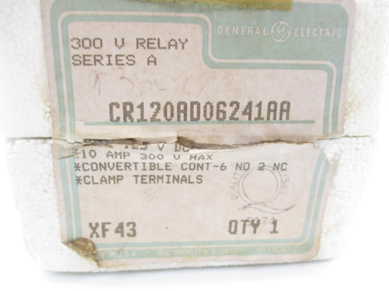 GENERAL ELECTRIC CR120AD06241AA SER. A 125VDC 10A NSMP