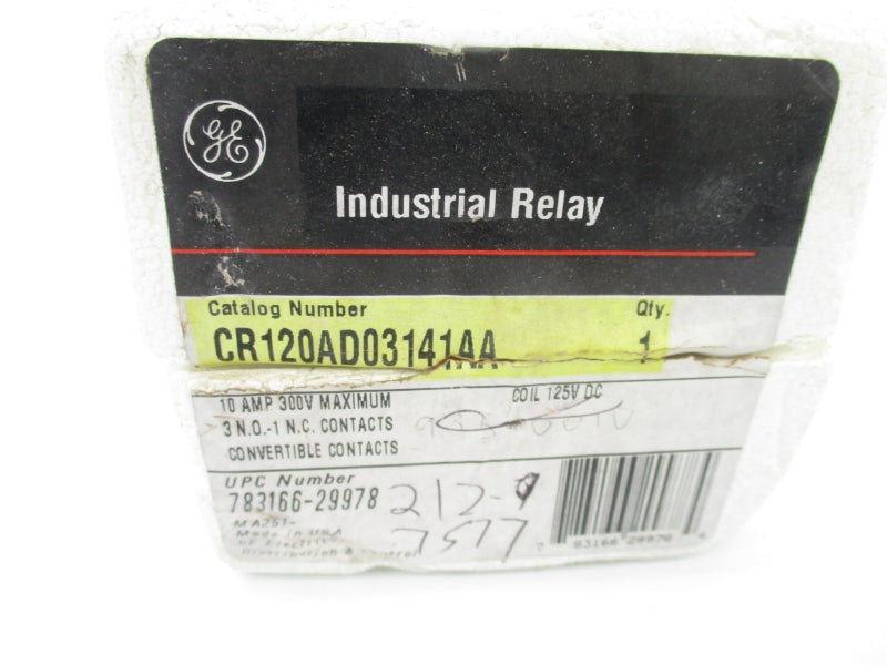 GENERAL ELECTRIC CR120AD03141AA SER. A 125V 10A NSMP