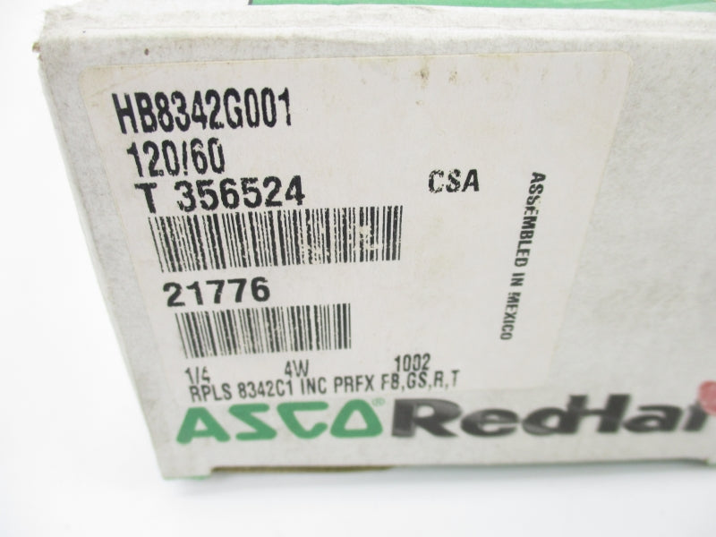 ASCO HB8342G001 120V 100PSI 1/4" NSMP