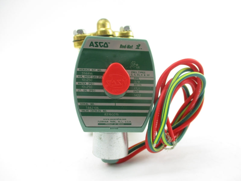 ASCO 8316G016 110/120V 10-250PSI 3/8" NSMP
