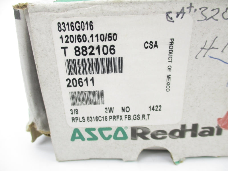 ASCO 8316G016 110/120V 10-250PSI 3/8" NSMP