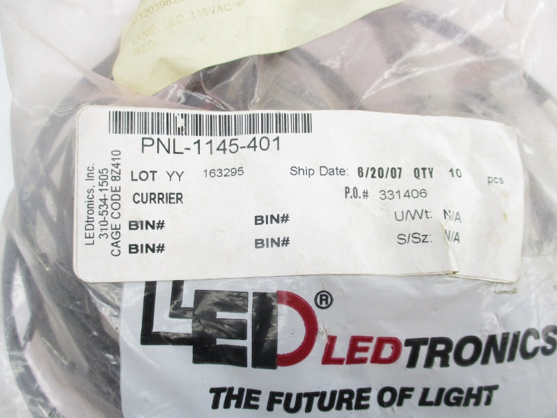 LEDTRONICS PNL-1145-401 120VAC (PKG OF 10) NSMP