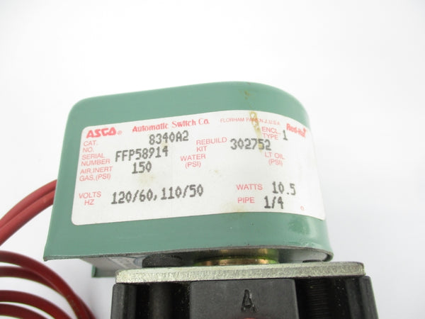 ASCO 8340A2 110/120V 150PSI 1/4" NSNP