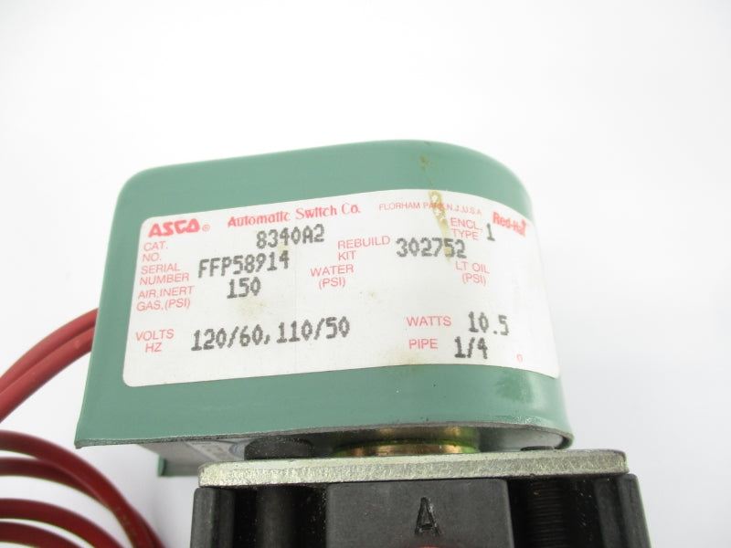 ASCO 8340A2 110/120V 150PSI 1/4" NSNP