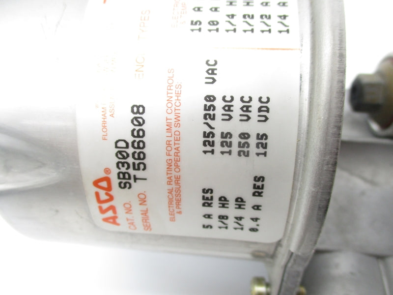 ASCO SB30D 125/250VAC 15A NSNP
